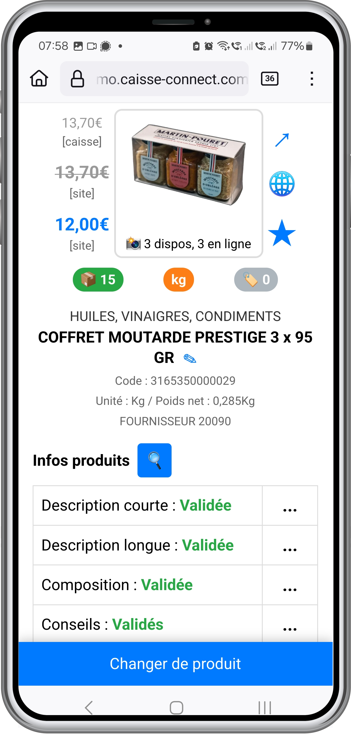 Gestion produit